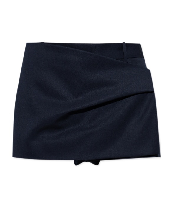 Attico Wrap Shorts In Black