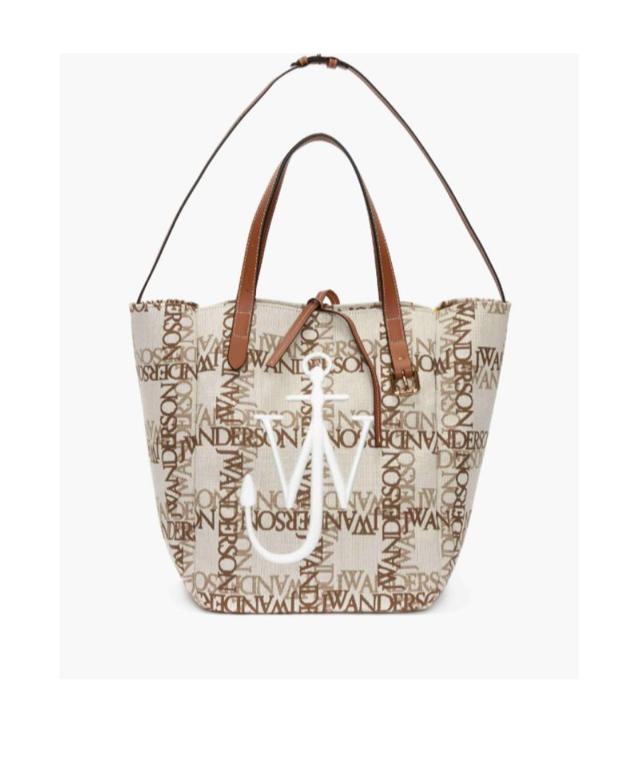 Jw Anderson Embroidered-logo Tote Bag In Nude