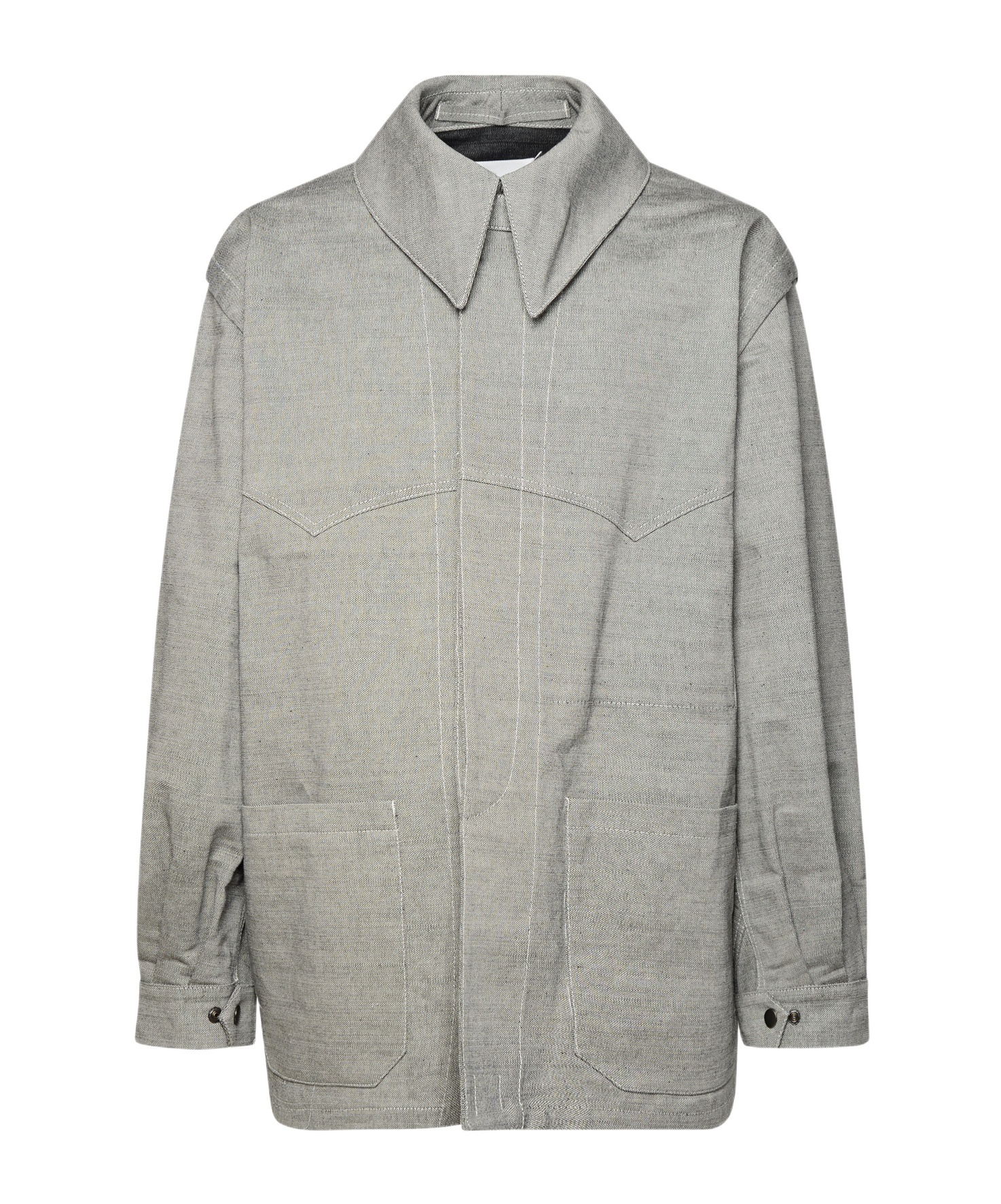 Maison Margiela Broken Twill Jacket In Grey