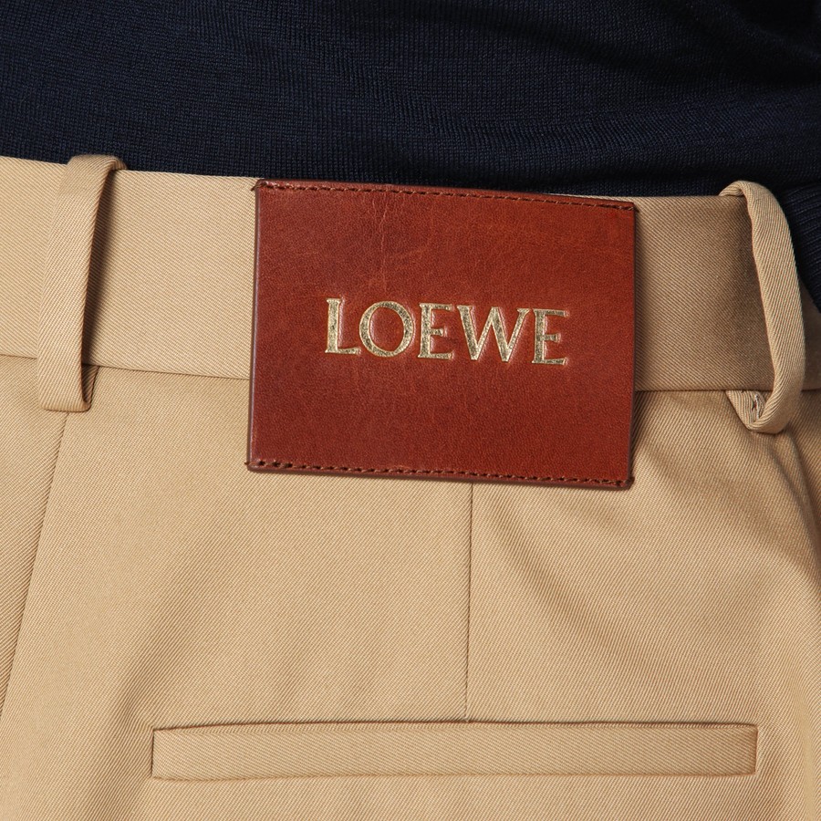 Shop Loewe Belt Loop Skirt In Beige