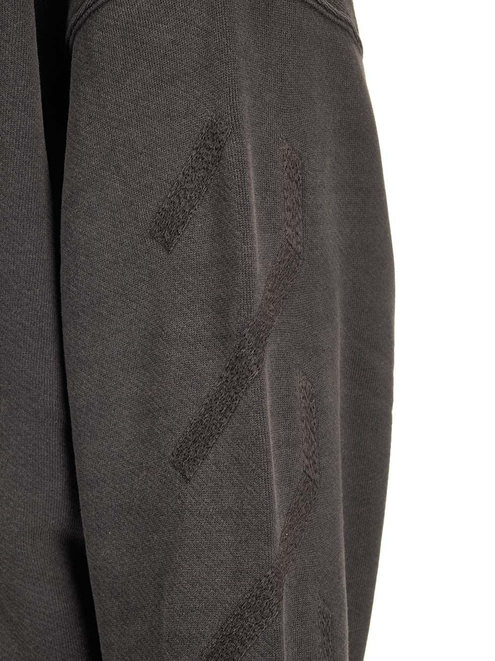 Off-white Off White St. Matthew Crewneck Sweatshirt With Arrow In Black