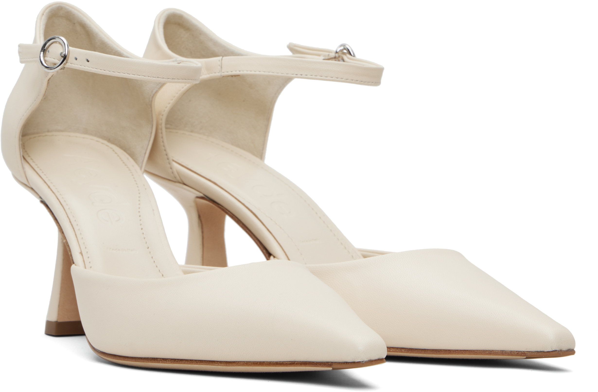 Aeyde Beige Salvi Heels In White