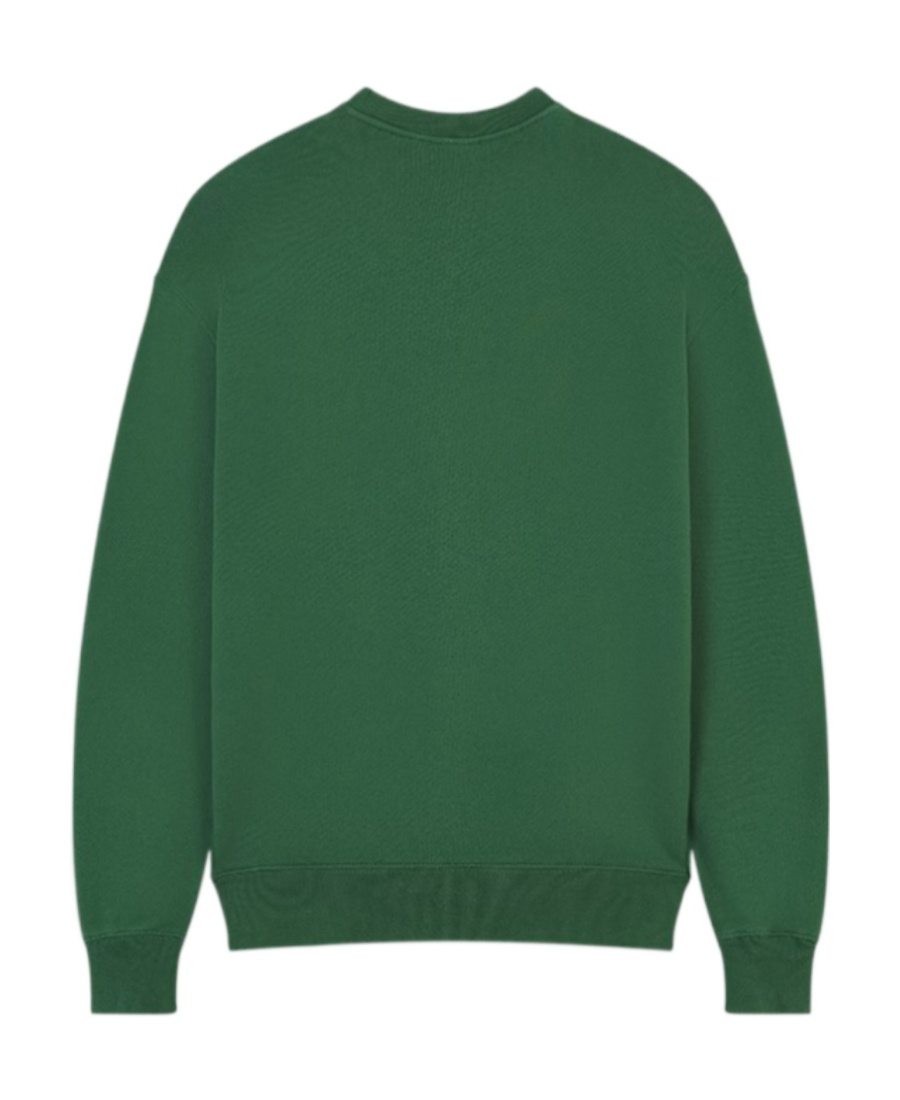 Maison Kitsuné Cotton Sweatshirt With Ton-sur-ton Patch In Green
