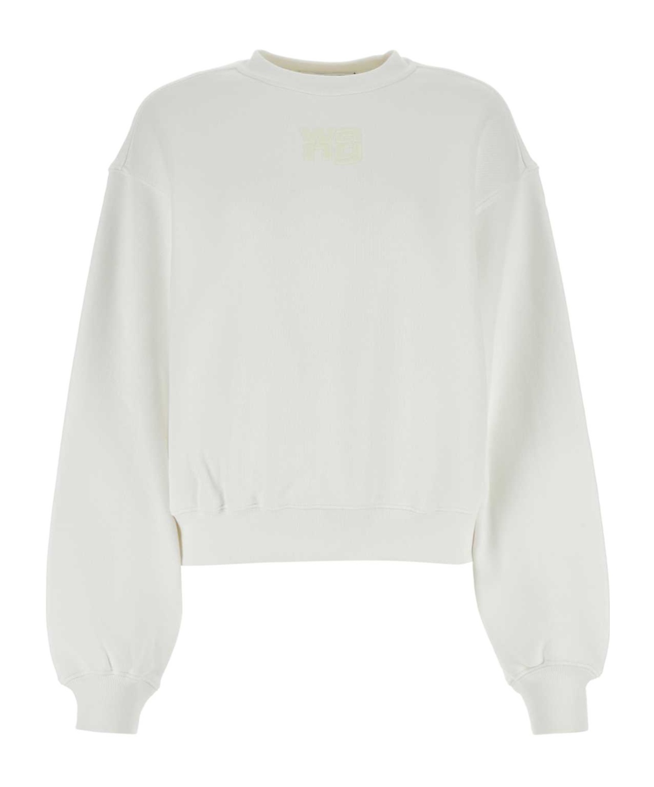 Alexander Wang T T By Alexander Wang Essential Terry Crewneck Sweatshirt In White