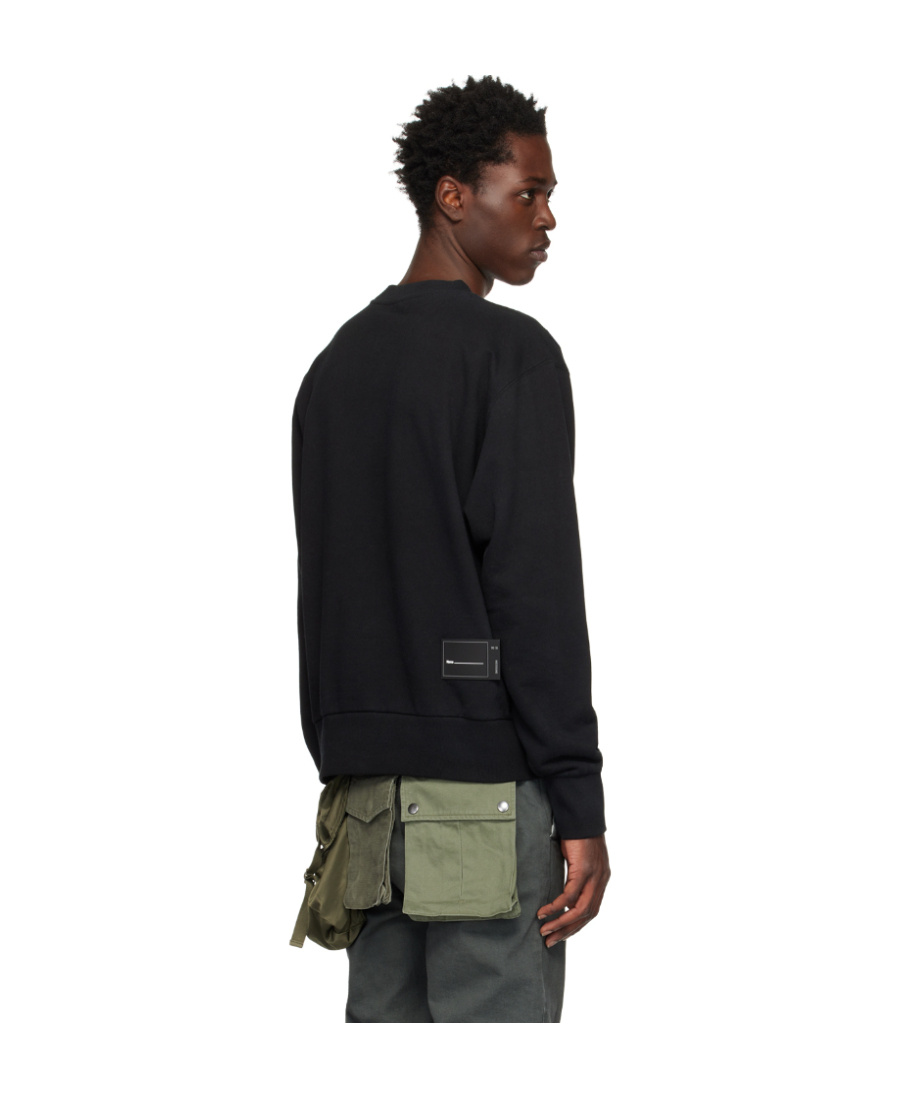 We11 Done Logo Hoodie In Black
