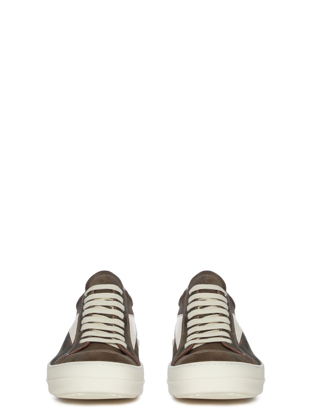 Rick Owens Sneakers Low-top Concordians Runway Vintage In Suede Leather In White