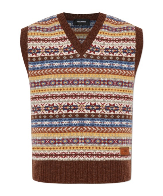 Dsquared2 Sleeveless Sweater In Brown