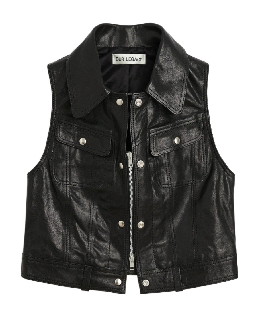 Our Legacy Doll Leather Vest In Black