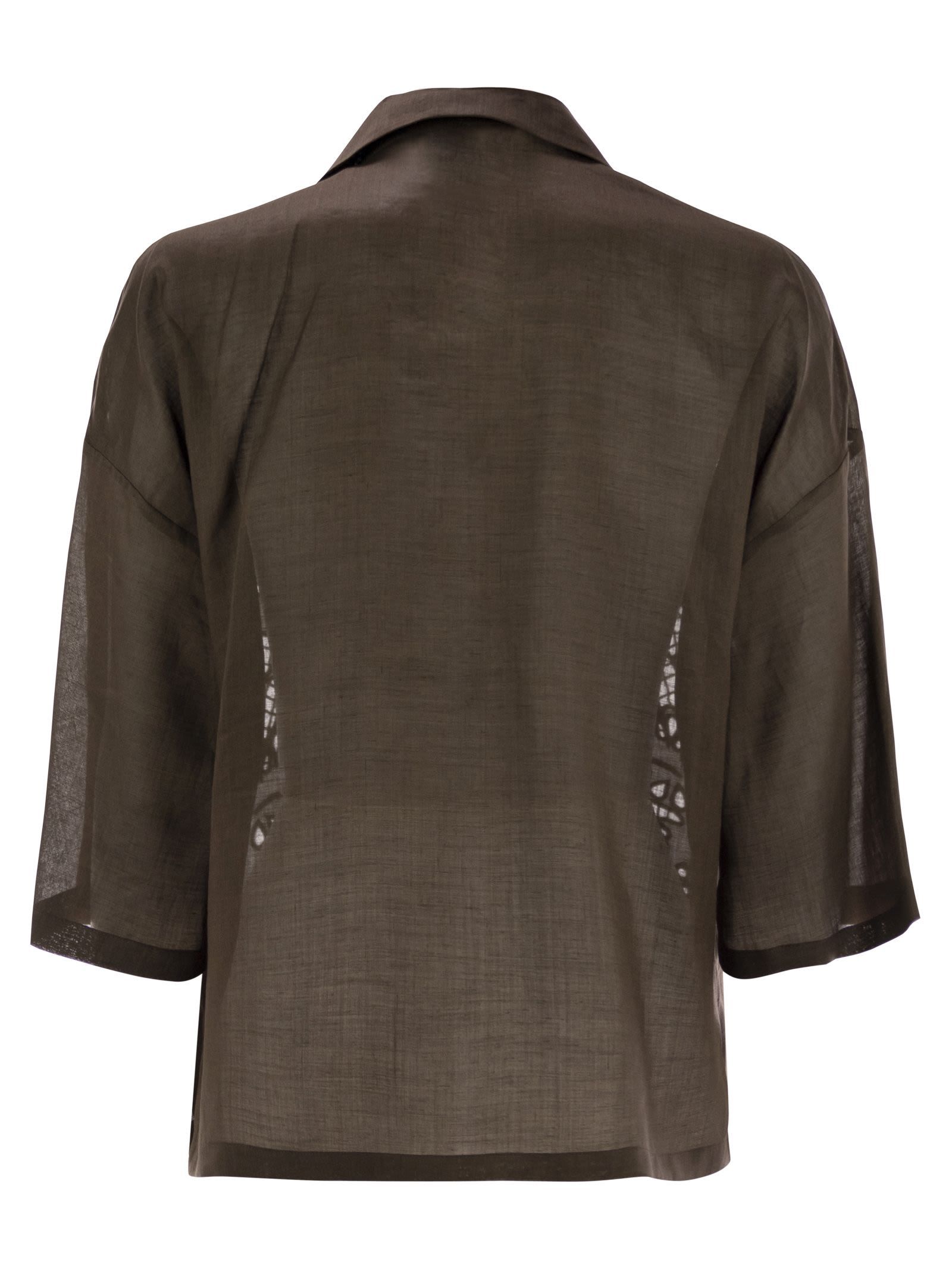 MAX MARA LAPEL SHORT-SLEEVED SHIRT