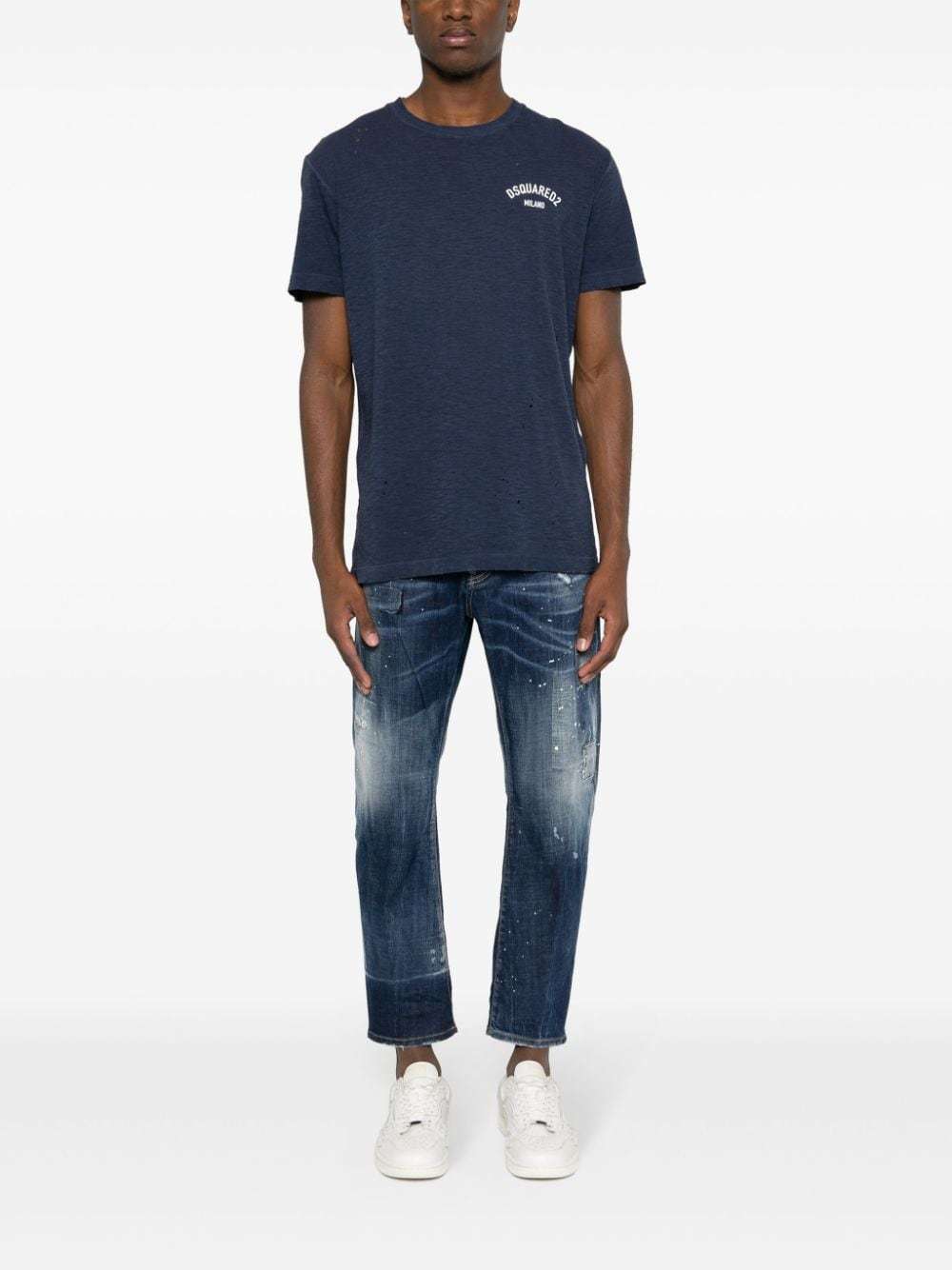 Dsquared2 Dsquared T Shirt With Logo In Blue