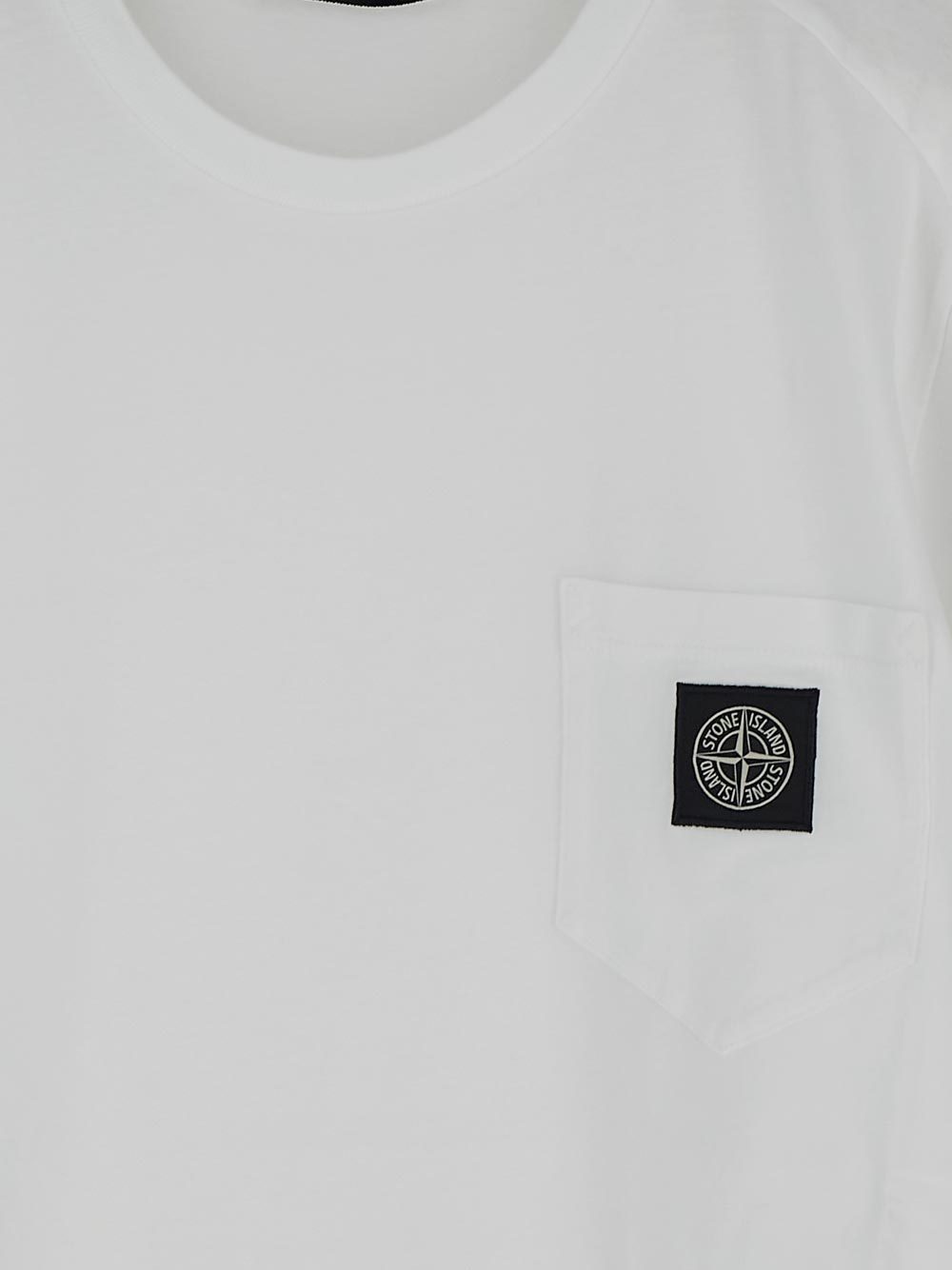 Stone Island Junior Compass-patch Crewneck T-shirt In White