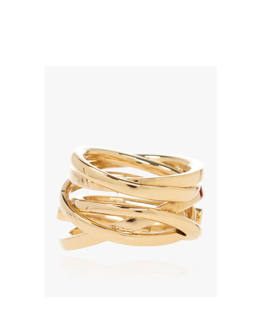 Ferragamo Logo Ring In Yellow