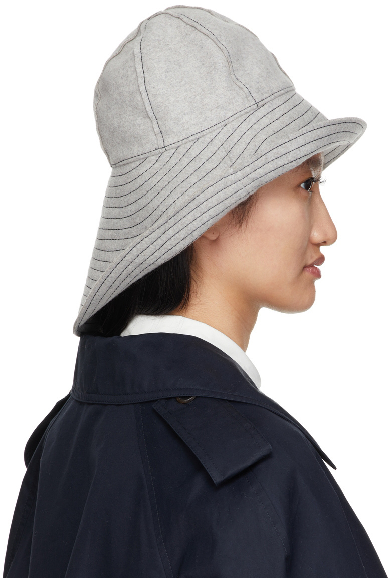 MAISON MICHEL LOGO HAT WITH WIDE BRIM 