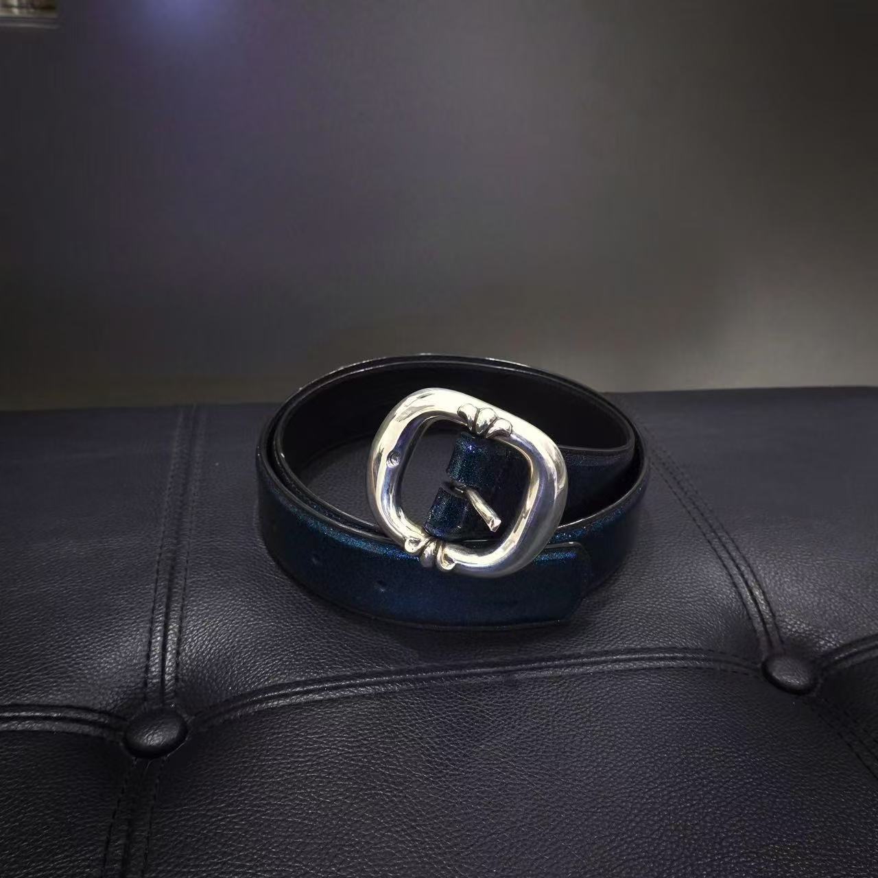 Chrome Hearts Adjustable Waist Belt In Blue