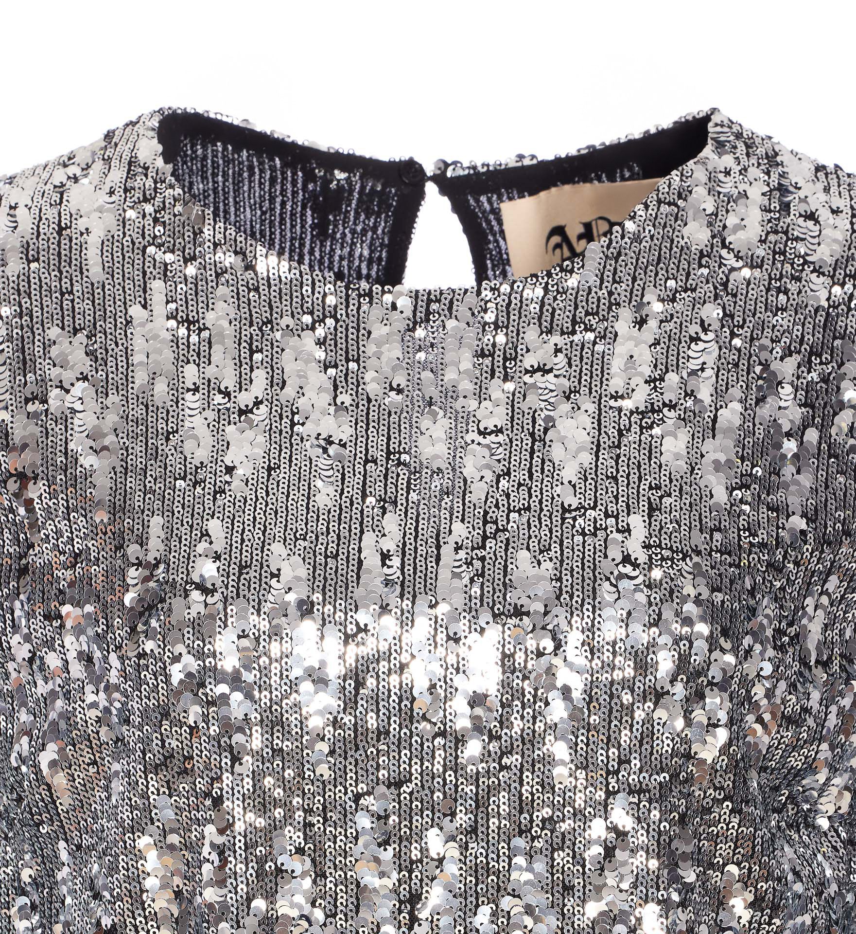 Aniye By Sequin-embellished Short-sleeve Top In Silver