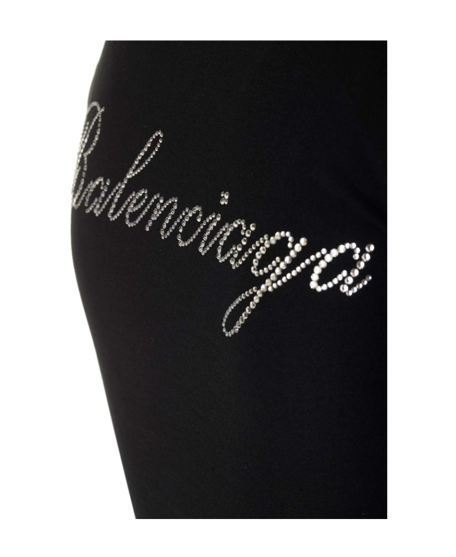 Balenciaga Handwritten Rhinestone-embellished T-shirt In Black