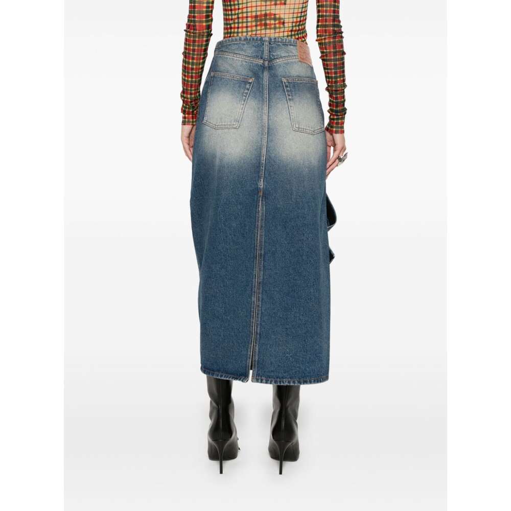 Shop Y/project Denim Skirt In Blue