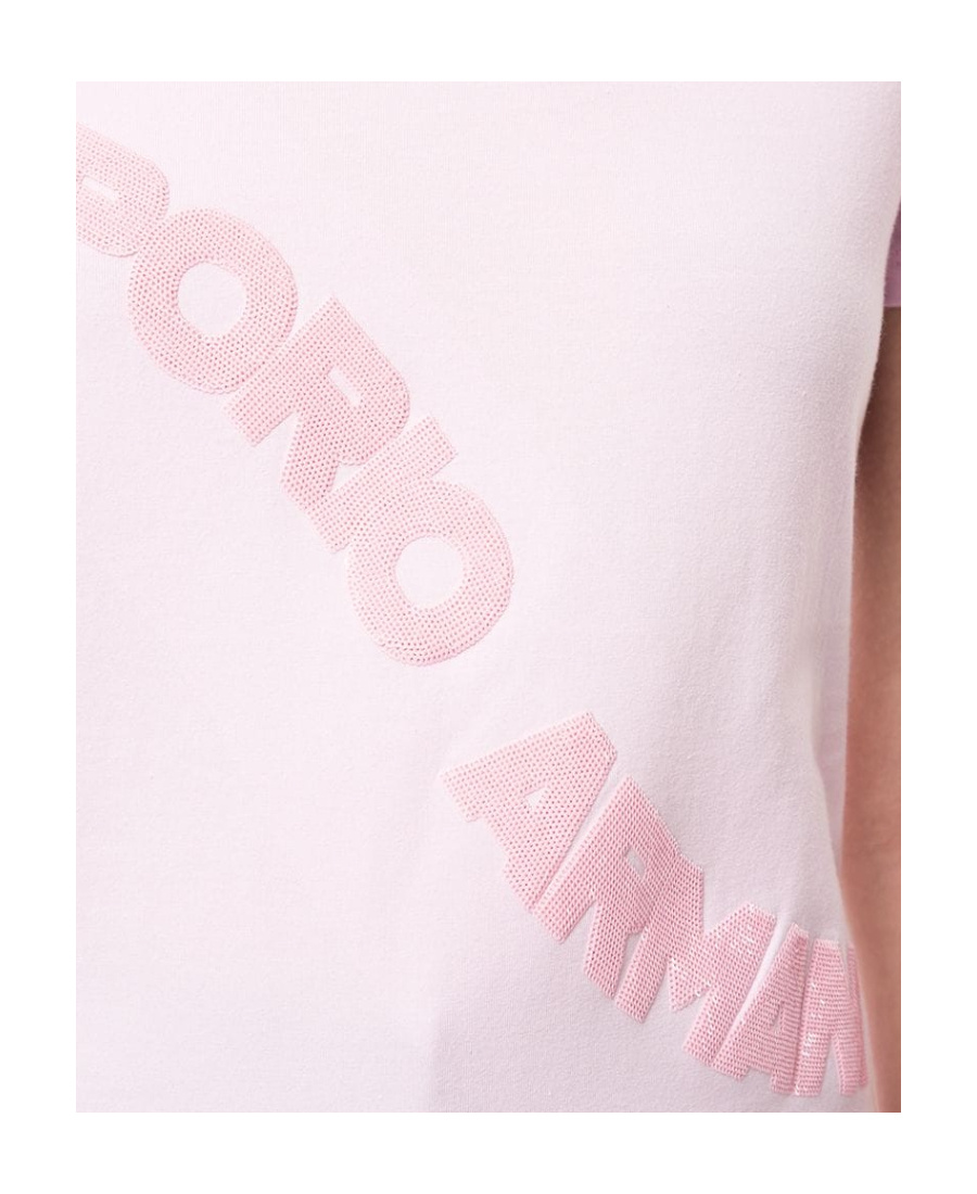 Emporio Armani Logo Short-sleeved T-shirt In Pink