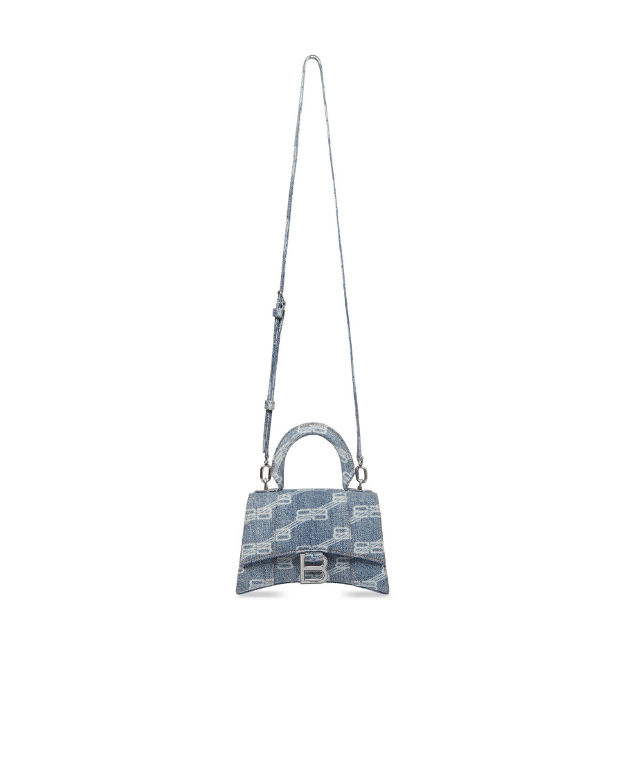 Balenciaga Logo Shoulder Bag In Gray