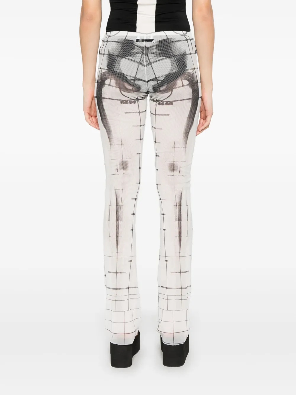 Jean Paul Gaultier Squeletor-print Trousers In White