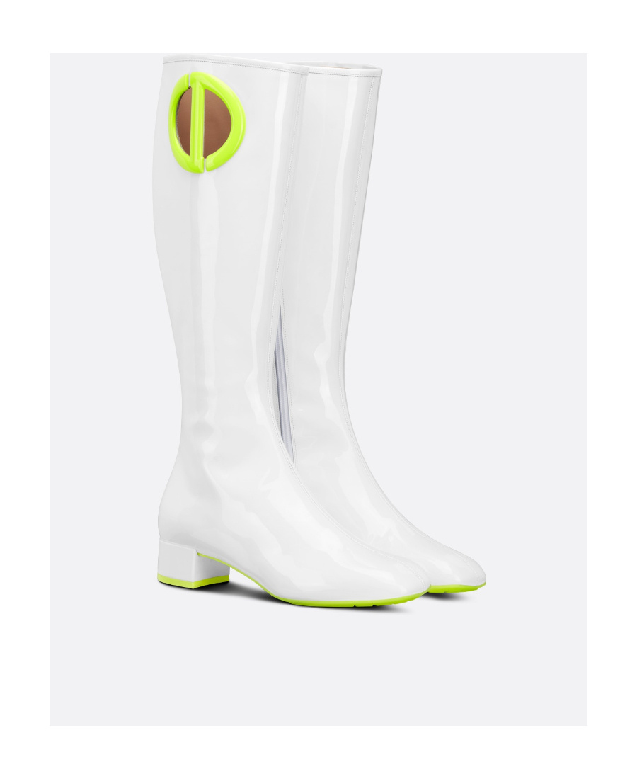 Dior Zipper Boots In White