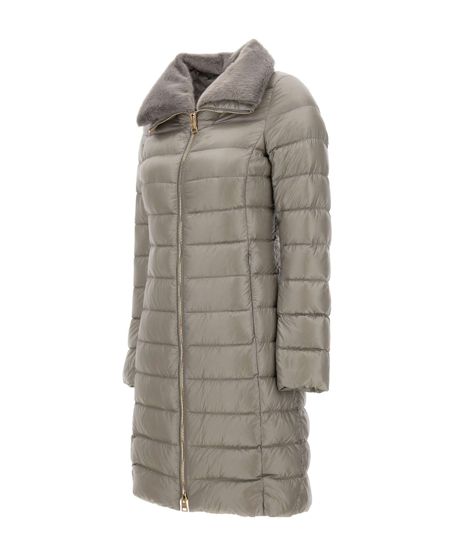 Herno Zip-up Padded Coat In Gray