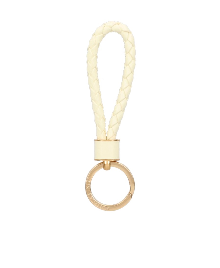 Bottega Veneta Weave A Key Ring In Nude