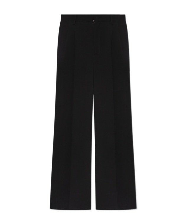 Shop Isabel Marant Front Pleated Casual Pants In Black