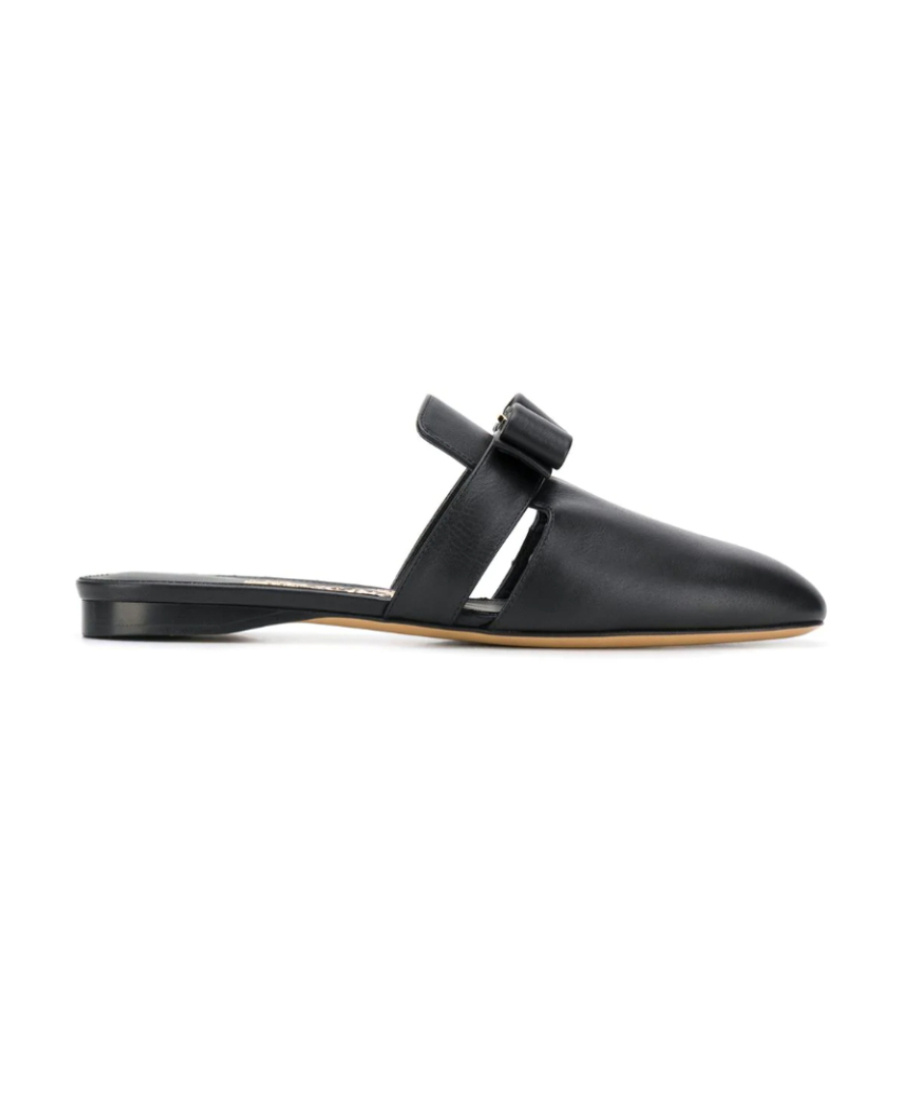 Ferragamo Briza Vara Bow-embellished Mules In Black