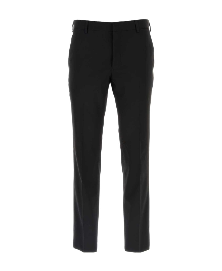 Prada Wool Stretch Pant With Pockets And Loops In Black