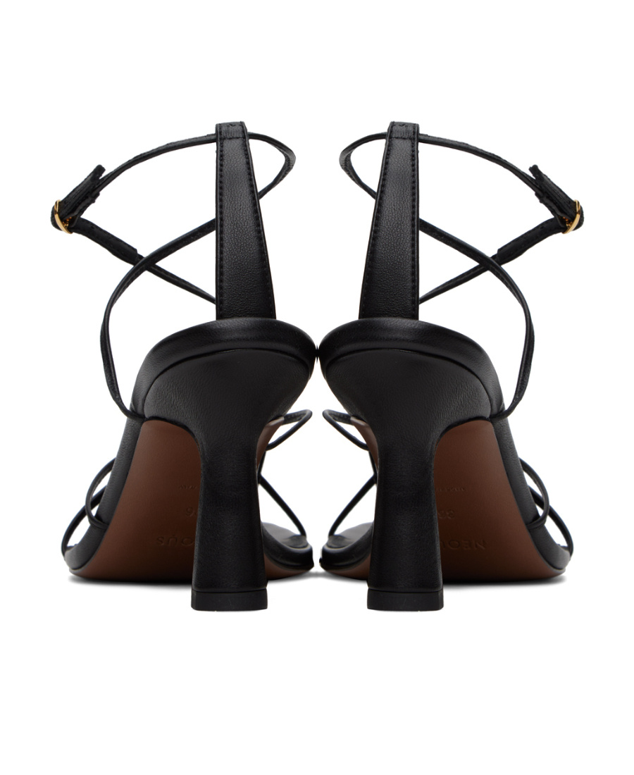 Neous Alphard Pin Buckle High-heeled Sandals In Black