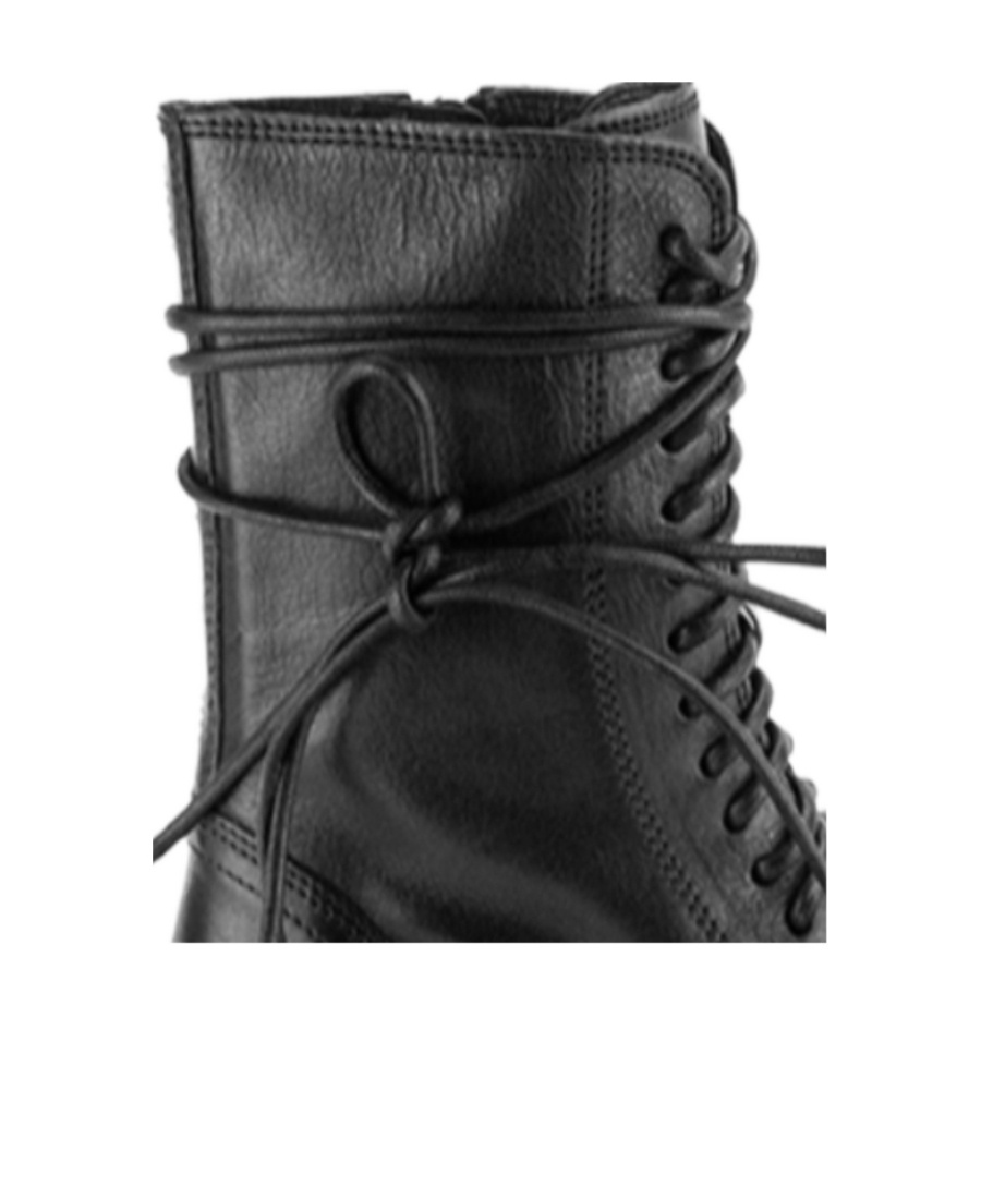 Shop Ann Demeulemeester Grained Leather Lace-up Boots In Black