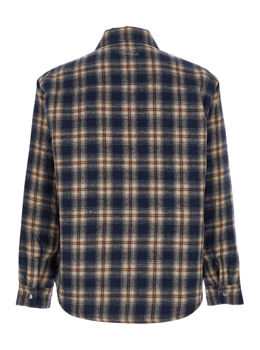 Dunst Unisex Quilted Check Flannel Shirt In Black