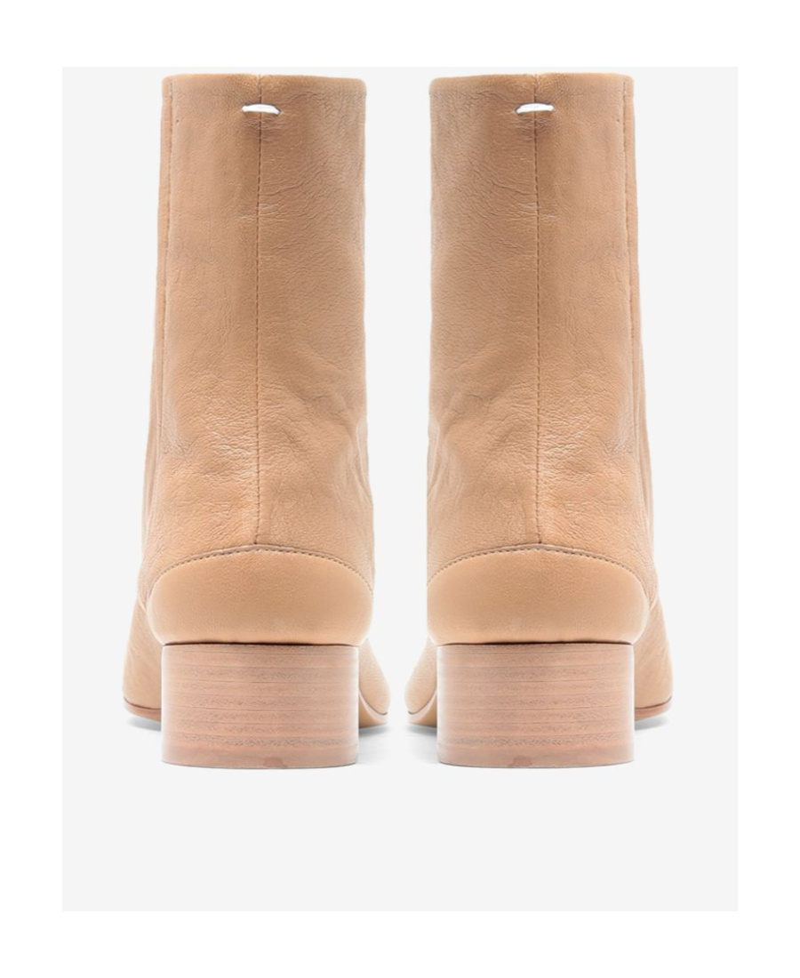 Maison Margiela Beige Ankle Boots In Nude