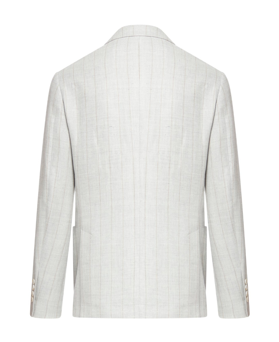 Brunello Cucinelli Pinstriped Two-piece Suit In White