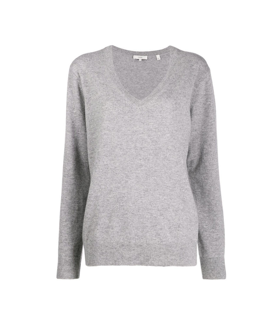 Vince V-neck Pullover In Gray