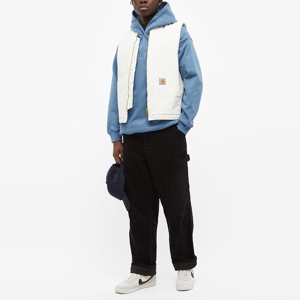 Carhartt Vest With Patch Pockets And Ribbed Collar In White