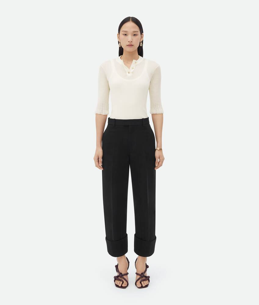 Bottega Veneta Flanged Casual Pants In Black