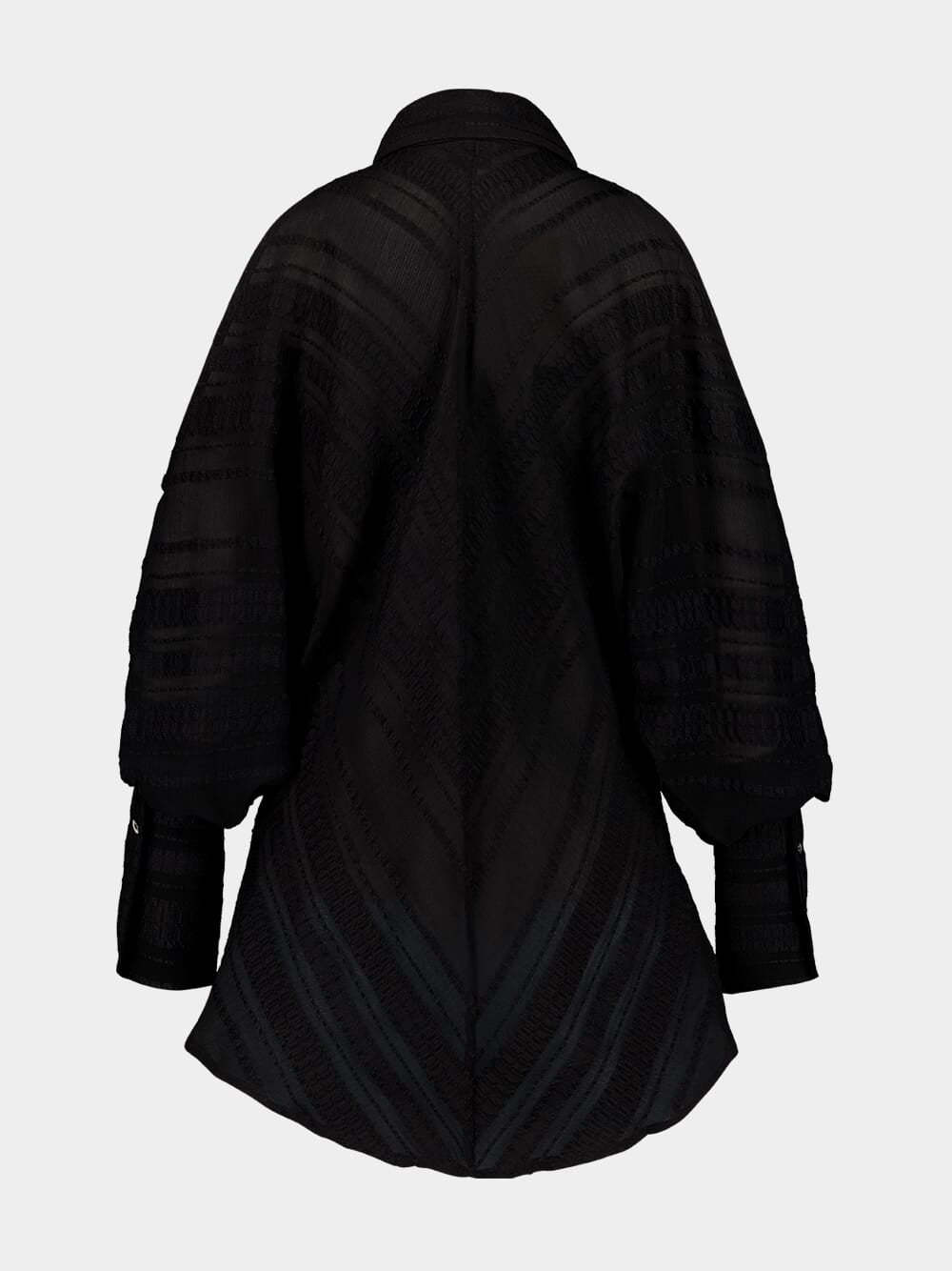 Zeusdione Off-shoulder Shirt In Black