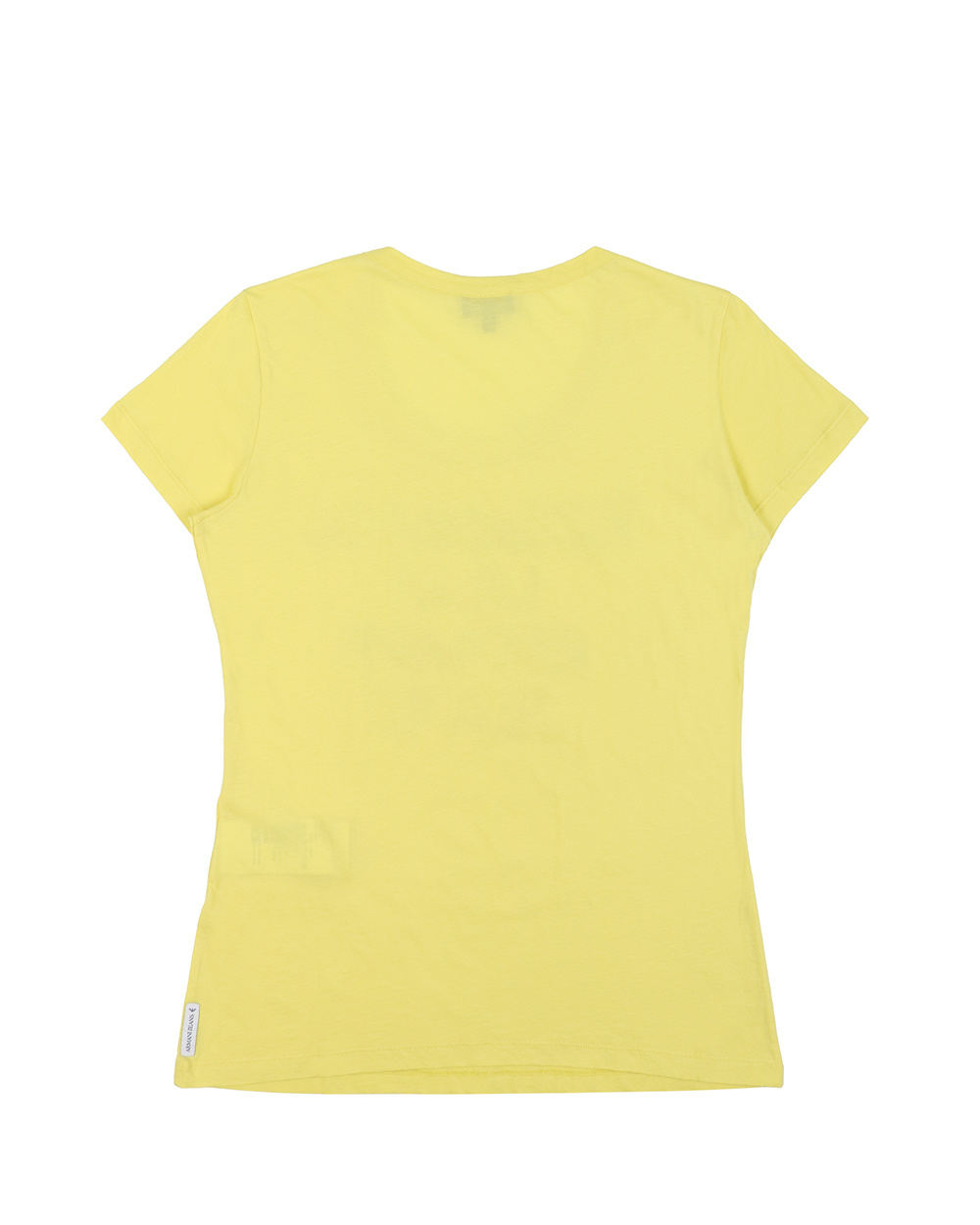 Armani Jeans T-shirt With Round Neck And Short Sleeves In Yellow