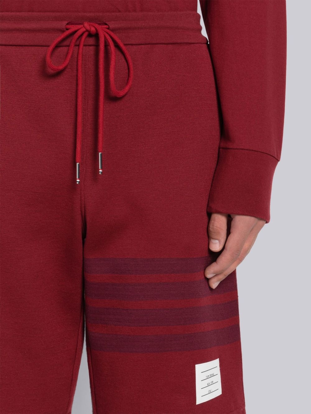 Thom Browne Rwb Striped Shorts In Red