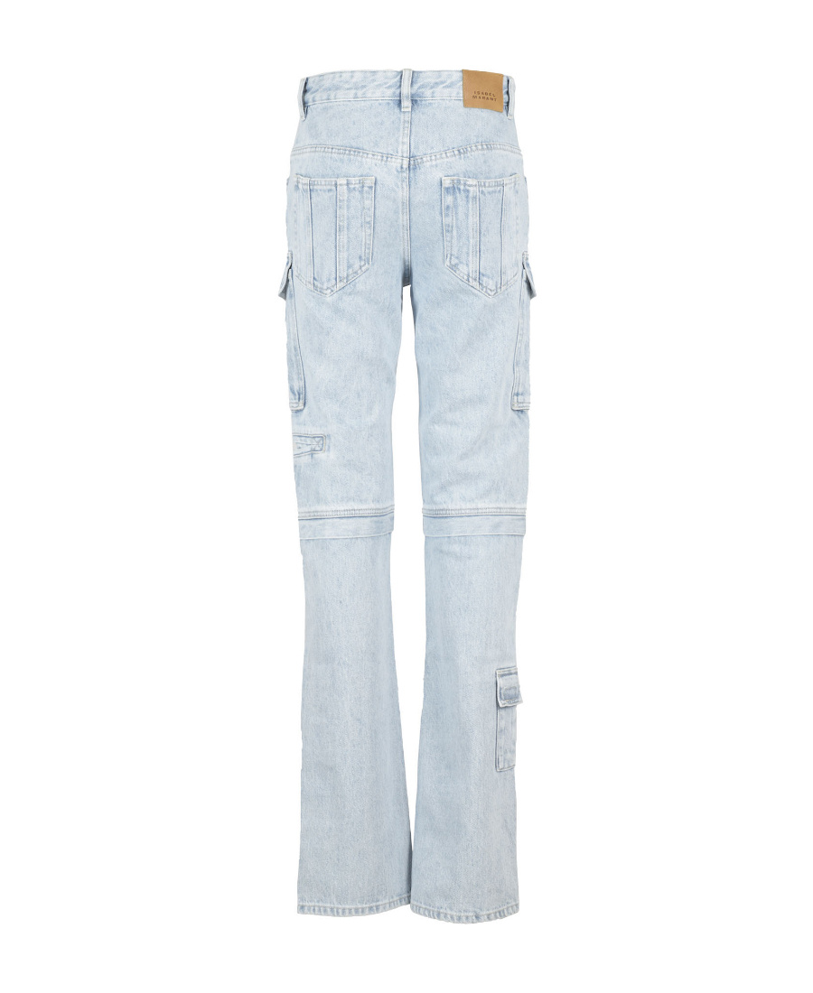 Isabel Marant Woman Jeans Blue Size 6 Cotton In Gray