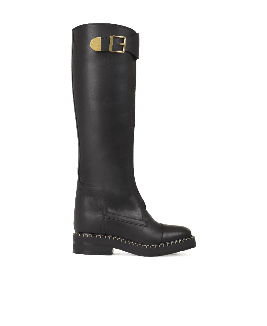 Chloé Black Noua High Boots In Black