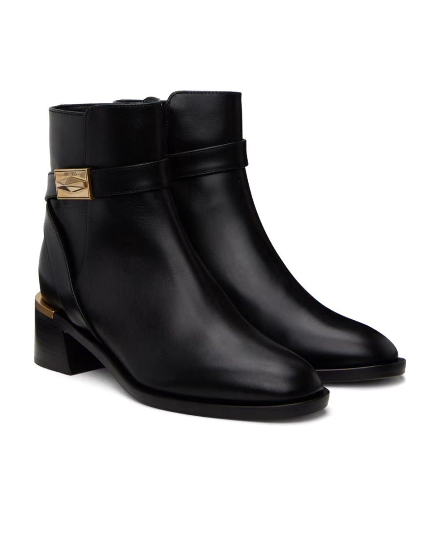 Jimmy Choo Diantha 45mm Leather Ankle Boots In Black