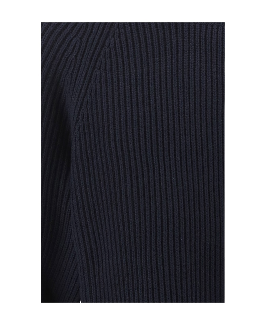 Ami Alexandre Mattiussi Ami Crewneck Knitted Jumper In Black
