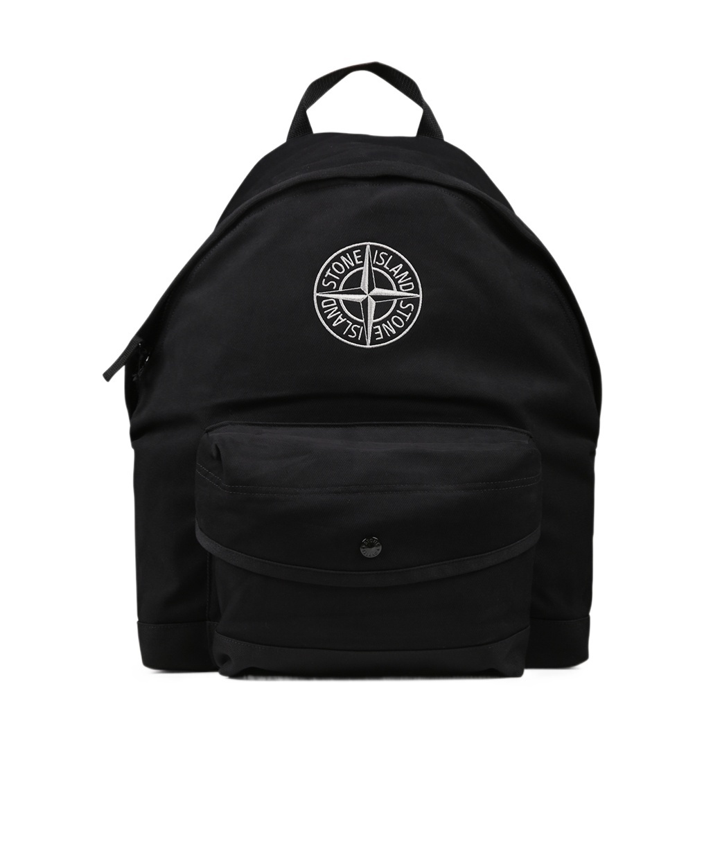 STONE ISLAND STONE ISLAND JUNIOR LOGO EMBROIDERED ZIP-UP BACKPACK
