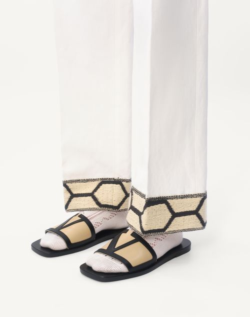 Valentino Garavani Viva Superstar Slide Sandal In Nappa Leather In Black
