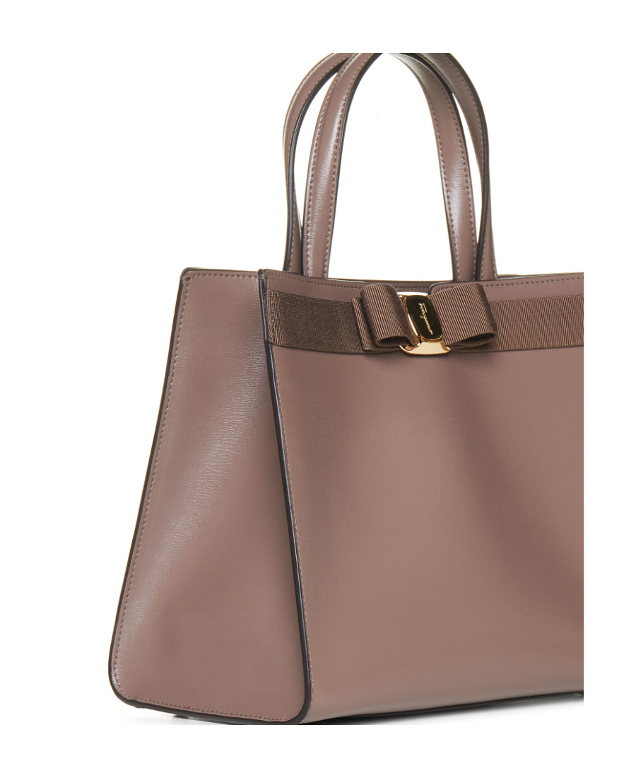 Ferragamo Viva Bow Tote Bag In Brown