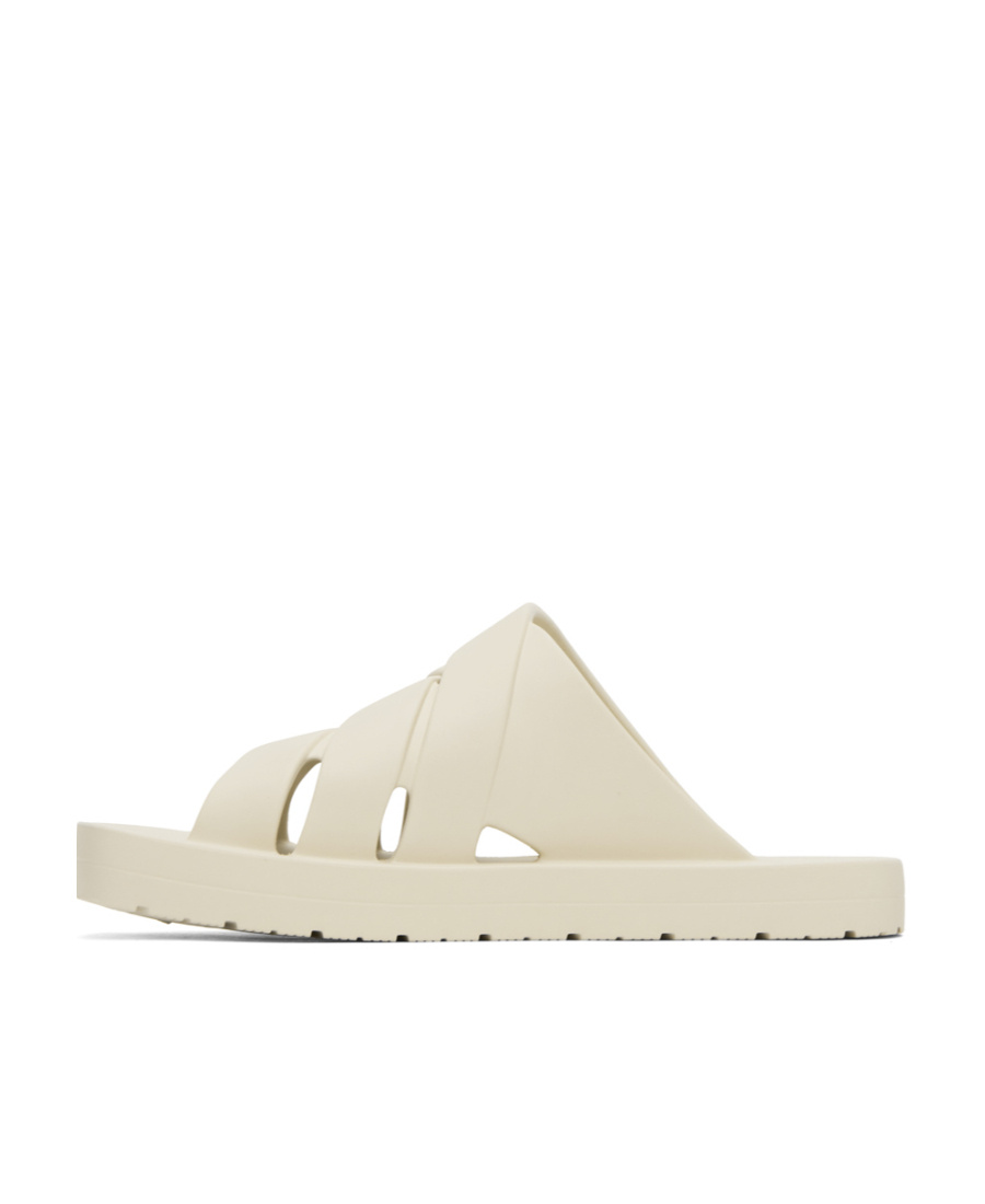 Bottega Veneta Ivory-coloured Rubber Slide In Nude