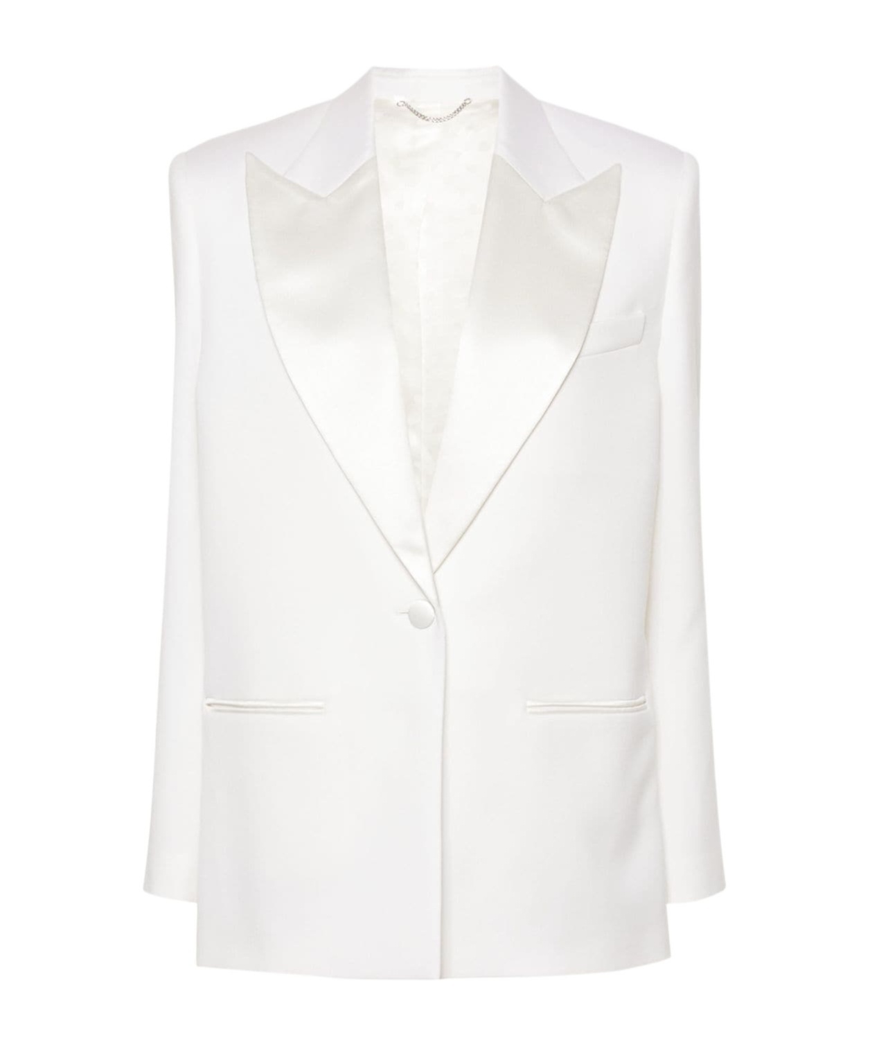 Magda Butrym Single-breasted Wool Blazer In White